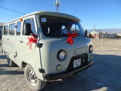 Contribution of van to Biger Soum Hospital in Gobi-Altai Aimag