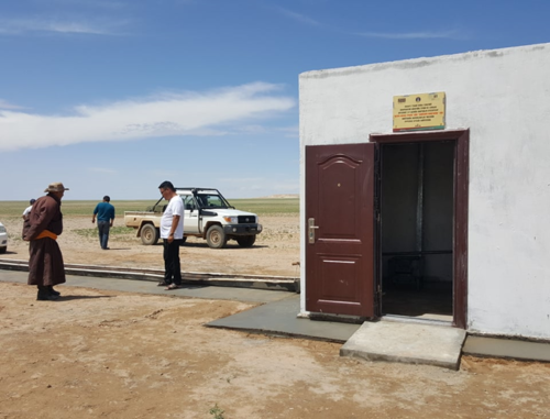 Water well drilled in Guchin-Us Soum of Uvurkhangai Aimag