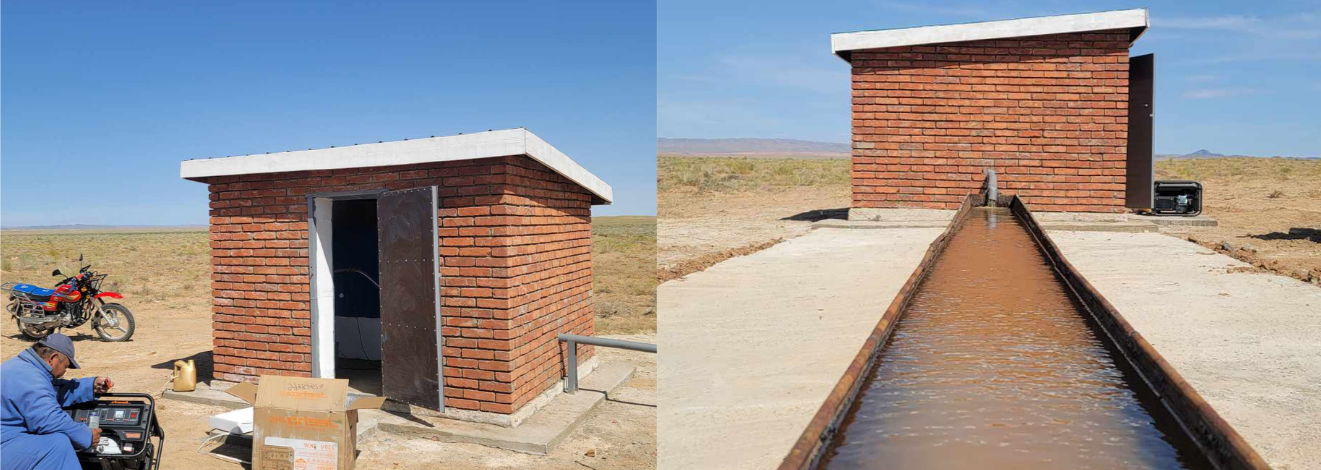 Water well drilled in Baruunbayan-Ulaan Soum of Uvurkhangai Aimag